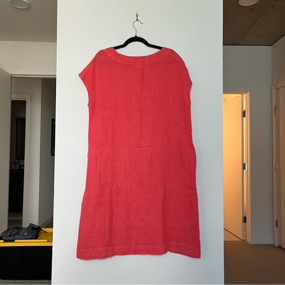 Bryn Walker Smock Linen Dress in Coral Size XS - Picture 2 of 5